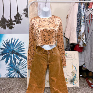 Zara Long Sleeve Crop Top